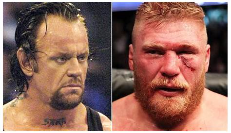 WWE's Undertaker, Brock Lesnar Exchange Words Following UFC 121 - YouTube