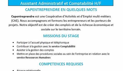 Offre de stage : Assistant Administratif et Comptabilité H/F