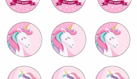 Best 12 Free Printable Unicorn Cupcake Toppers – Paper Trail Design