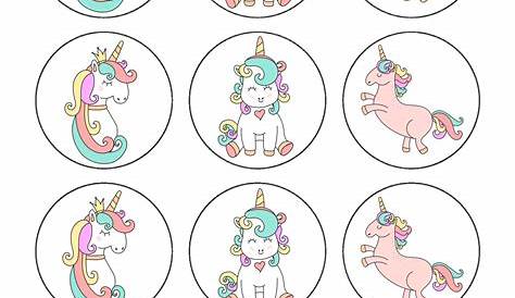 Free Printable Unicorn Cupcake Toppers - Paper Trail Design