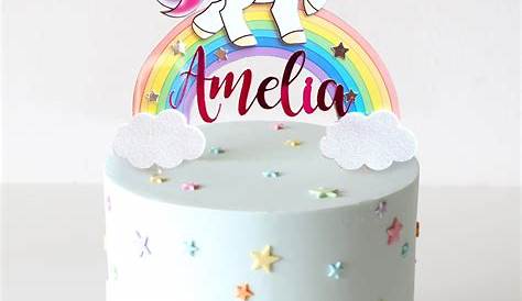 Personalised Unicorn Cake Topper | Etsy
