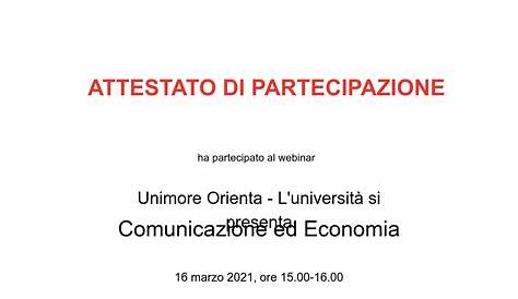 Unimore Orienta - L'Università si presenta: Comunicazione ed Economia