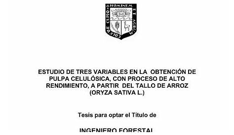 Tesis FCF - Universidad Nacional Agraria La Molina