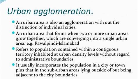 Urban Agglomeration Meaning Definition What Is
