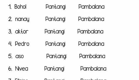 Worksheet For Grade 5 Uri Ng Pangngalan Pantangi At Pambalana Images