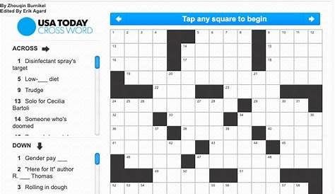 Usa Today Crossword Puzzle Blog