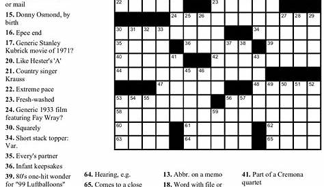 Usa Printable Crossword Puzzles | Printable Crossword Puzzles