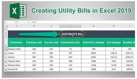 Blank Utility Bill Template | HQ Template Documents