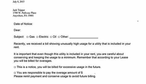 Permission Letter For Utility Bill Template - Sample Letter Of