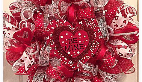Valentine's Day Decorations Wreath 50+ Ideas That Will Brighten Your Front Door!