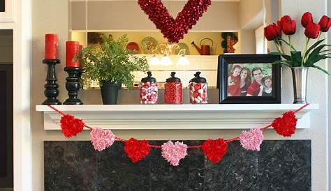 Valentine's Day Decore Decorations Plush Velvet Hearts Tablescape