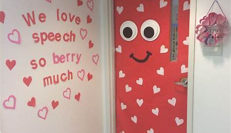 Valentine's Day Door Decorations For Preschool Valentine Class Decoration Classroom Crafts School