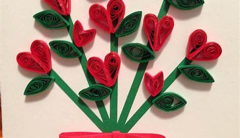 quilled Valentine's Day card Quilling cards, Diy paper art