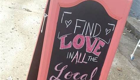 Valentine's Day retail chalkboard sign