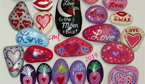 Heart, Valentine, Love paintedrocks Painted rocks, Rock painting