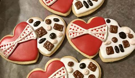 Valentine Cookie Decorations Double Heart 6 Festive Shaped For 's Day Omg
