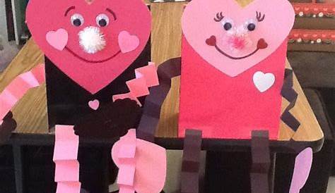 Valentine Crafts First Grade 1st Fantabulous Robots And Heart People Day