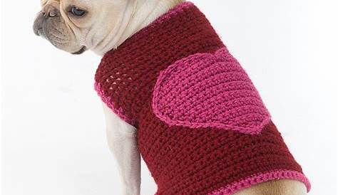 Valentine Crochet Dog Sweater