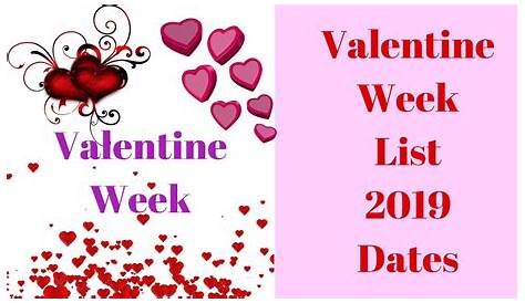 Valentine Day Time Table 2019 Week List Nepal