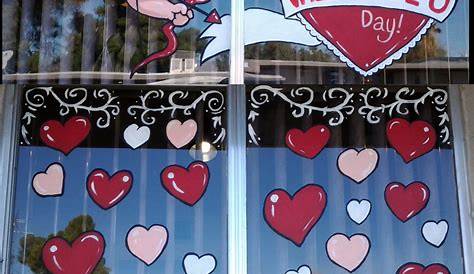Valentine Day Window Painting Decorating Ideas 's Decorations
