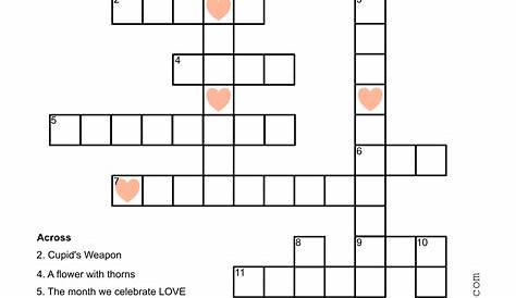 Valentine Decoration Crossword Clue Esl Worksheet By Ben 10