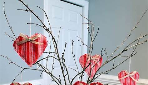 Valentine Decoration Material Diy Using Painted Tree Branches Cardboard And
