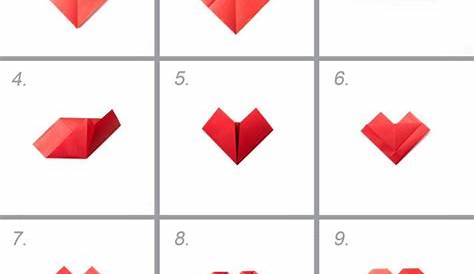 Valentine Diy Folding Valentine Heart 25 Folded Paper For 's Day 31 In 2020 S