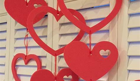 Valentine Hanging Heart Decorations 's Day Large Indoor Etsy