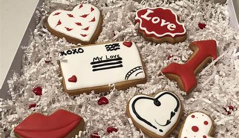 Valentine Letter Cookies Decorated