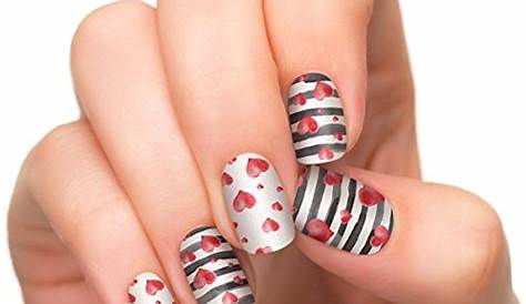 Valentine Nail Polish Strips Glitter! s Day Hearts Candy Fun s Day