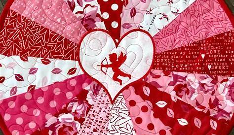 Valentine Quilt Table Topper Stitching With 2 Strings Tutorial A Quick