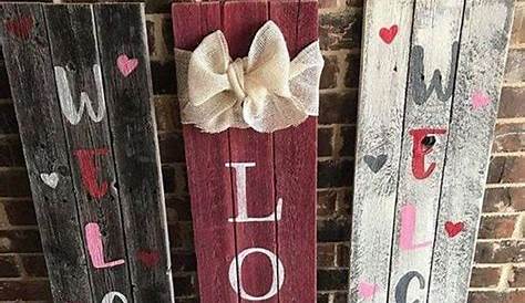 Valentine Wood Frame Decorating Ideas Crafts Love Day