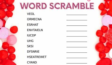 Valentine's Day Word Scramble for a Fun Holiday Activity (Free