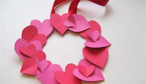 Valentine Wreath Craft For Kids Heart Green Kid S