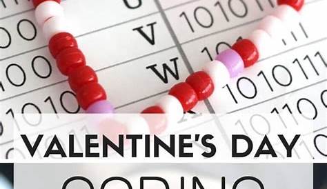 Valentines Binary Craft Day Coding Stem Activity School Elementary