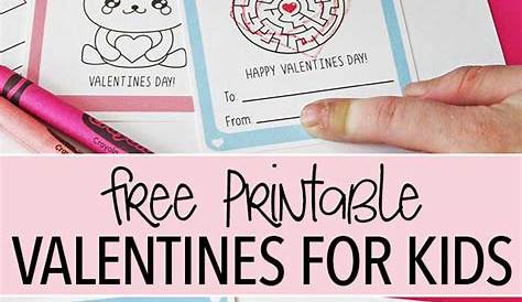 Valentines Craft Kids Printable Valentine's Day Diy Free Easy Activity That Is Perfect For