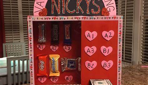 Valentines Day Box Decorated Like Vending Machine Pin On Addypants Ideas