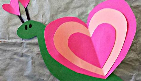 Valentines Day Craft Snail Heart For Kids Valentine Art Project Valentine Art