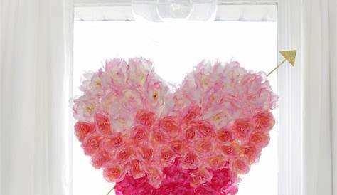 Hanging Flower Heart DIY Valentine's day diy, Diy valentines