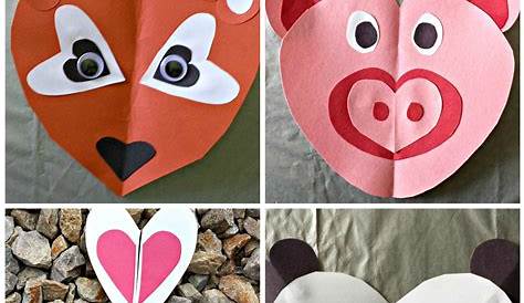 Valentines Day Heart Shaped Animals Craft For Kid Valentine's Animal Element
