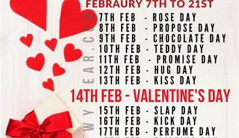 Valentines Day List 2023