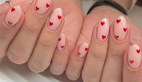 Valentines Day Nails Pink Kisses