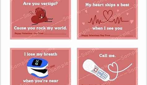 Valentines Day Sayings For Healthcare 24 Funny Medical Valentine's Cards Full Set