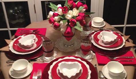 Valentines Day Table Set Up Valentine’s Ting
