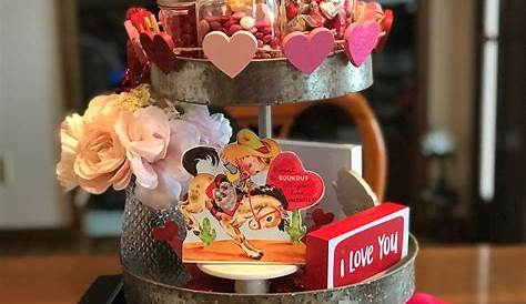 Valentines Day Tray Decor Valentine Tiered Tiered Diy Ations