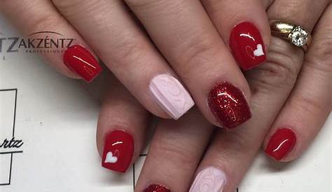 Valentines Nails Short Coffin Valentine's Day Look Amelia Infore