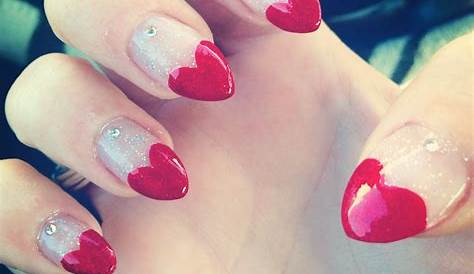 Valentines Nails Stiletto Heart ! Perfect For Or Anytime