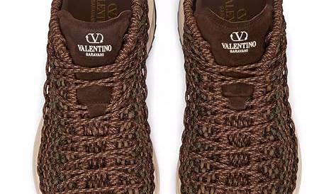 Valentino Garavani Mens Crochet Sneakers Stores Vlogo Harrods Us