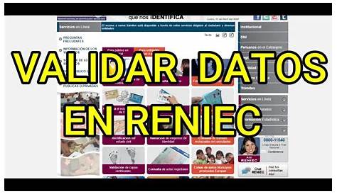 👑Consulta de datos reniec - Consulta de Datos Reniec