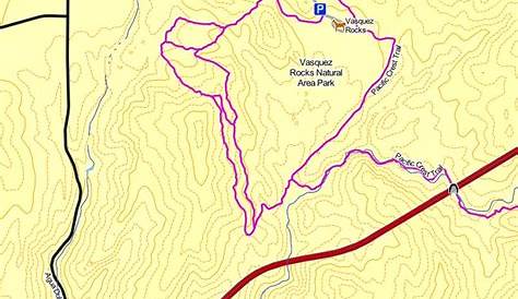 Vasquez Rocks Trail Map Explore Extended Loop Via PCT Alls